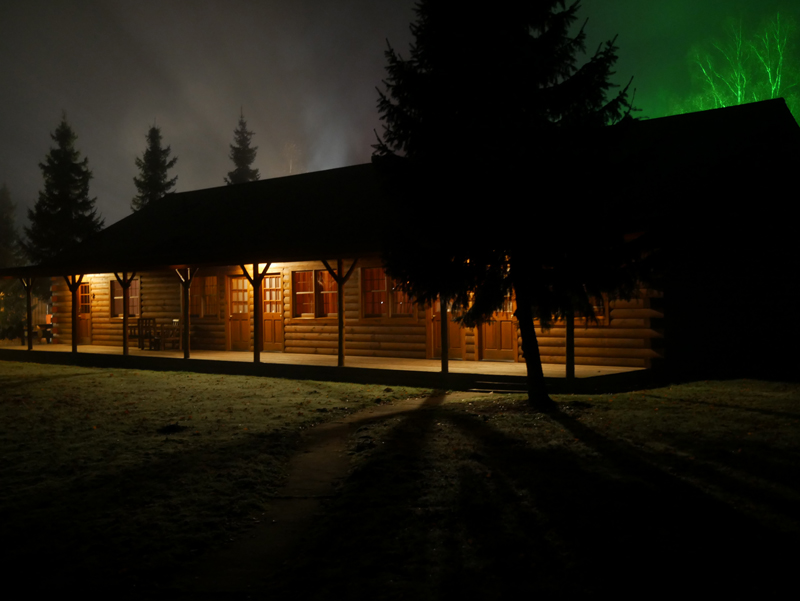 bunkhouse in the night